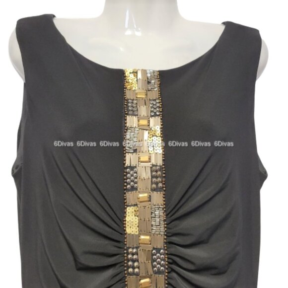 Jolibel Black Strapless Sequin Dress Size 10 - NWOT - Picture 13 of 13